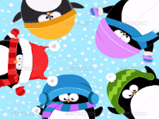 penguins celebrating_snow_preview